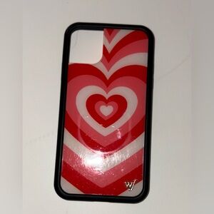 Wildflower Red Heart iPhone Case